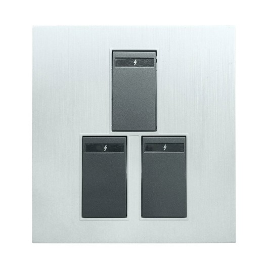 Blaze Crown 3 Gang 1 Way Switch- 876684