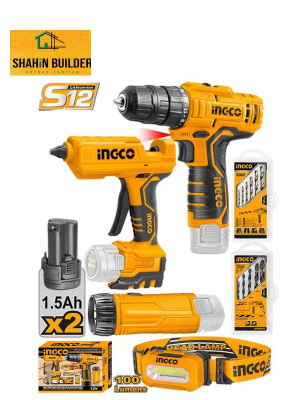 12V LI-ION Cordless Drill 4 pcs Combo Kit COSLI22121