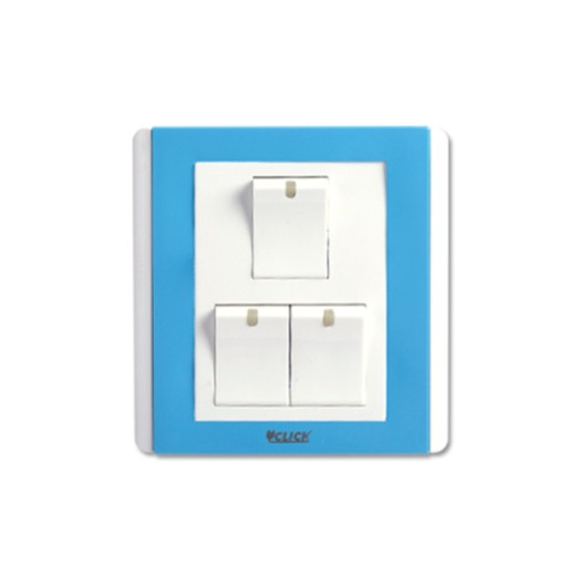 CLICK-IRISH-3 GANG 1 WAY SWITCH