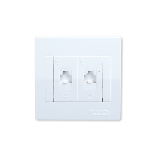 CLICK-PREMIUM-TELEPHONE AND COMPUTER SOCKET