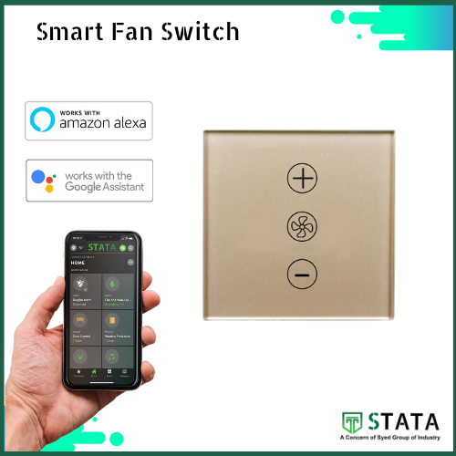 STATA  Smart FAN Switch Ivory Gold(STATA স্মার্ট ফ্যান সুইচ আইভরি গোল্ড)