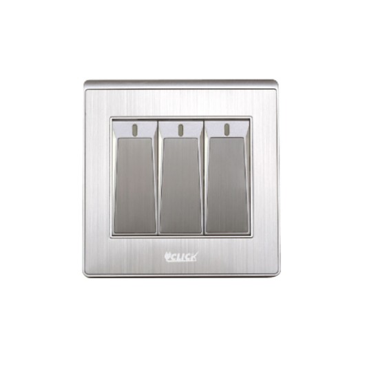 CLICK-ART-3 GANG 1 WAY SWITCH