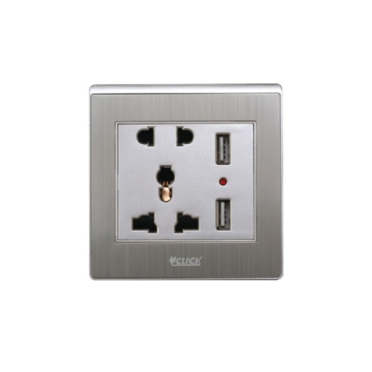 CLICK-ART-MULTI SOCKET WITH USB,13A