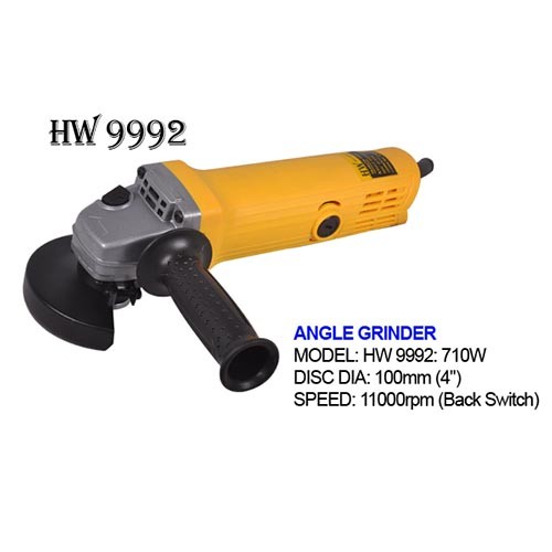 HW angle grinde 100mm(4")710W model (HW 9992)