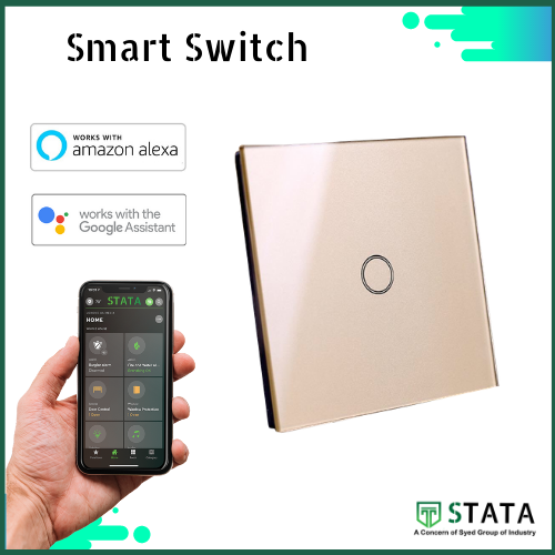 STATA 1gang Smart Switch Ivory Gold(STATA 1gang স্মার্ট সুইচ আইভরি গোল্ড)