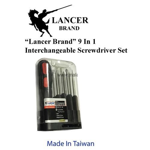 Screwdriver Set-Lancer Taiwan 9in1 Interchangeable set(স্ক্রু ড্রাইভার সেট-ল্যান্সার তাইওয়ান 9in1 বিনিময়যোগ্য সেট)